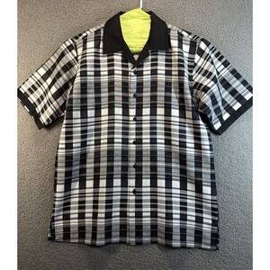 Bagazio Button Down Men's  Shirt Large Preppy Casual Print‎